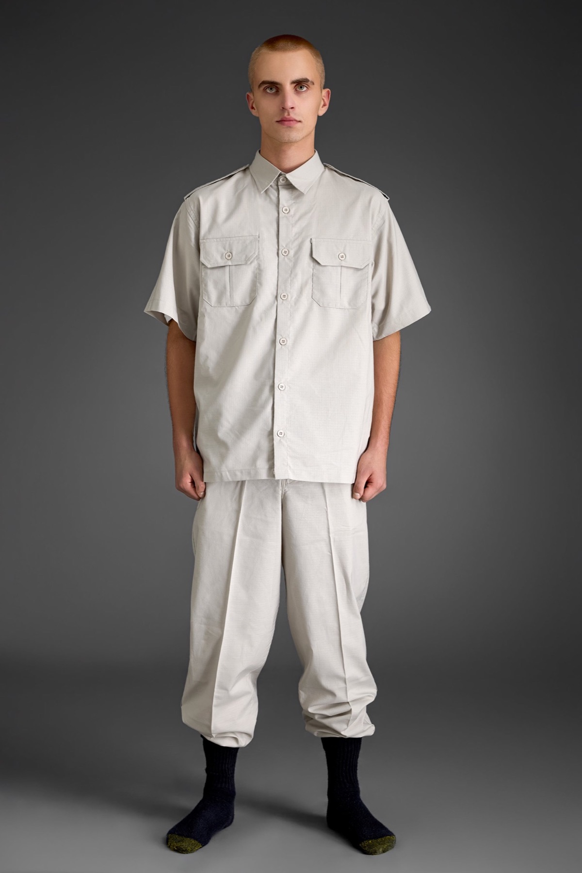 Summer - Short Sleeves Beige Suit
